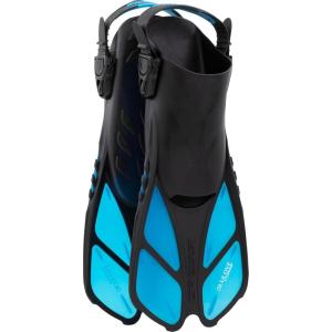 imageCressi Adult Short Adjustable Swim Fins with UltraResistant Buckles Very Light  Ideal for Traveling  Bonete Designed in ItalyTranslucent Aquamarine