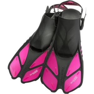 imageCressi Adult Short Adjustable Swim Fins with UltraResistant Buckles Very Light  Ideal for Traveling  Bonete Designed in ItalyTranslucent Pink