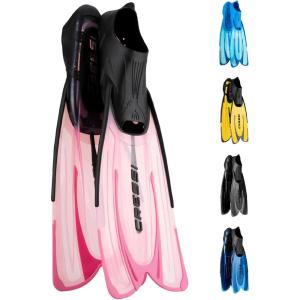 imageCressi Adult Snorkeling Fins with SelfAdjustable Comfortable Full Foot Pocket  Perfect for Traveling  Agua made in ItalyPink