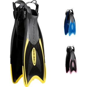 imageCressi Palau Adjustable Open Heel Snorkeling Swim Fins BlueBlackYellow