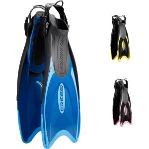 imageCressi Palau Adjustable Open Heel Snorkeling Swim Fins BlueBlueAzure D