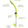 imageCressi Adult DryTop Snorkel Snorkeling Without Worry About Water  Tao Dry Designed in ItalyLime