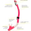imageCressi Adult DryTop Snorkel Snorkeling Without Worry About Water  Tao Dry Designed in ItalyPink Fluo
