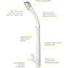 imageCressi Adult DryTop Snorkel Snorkeling Without Worry About Water  Tao Dry Designed in ItalyWhite