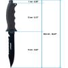 imageCressi Borg Long Blade Knife for Diving and Spearfishing Knife  Pointed ampamp Blunt TipBlackBlack