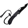imageCressi Underwater Dive Knife  Stainless Steel Dual Serrated and Smooth Blade  Ideal for Freediving and Scuba Diving  Chaku Designed in ItalyBlack