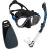 imageCressi Big Eyes Evolution Mask and Kappa Ultra Dry Snorkel ComboBlackBlackBlue