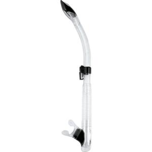 imageCressi Adult SemiDry Snorkel for Scuba Diving Snorkeling and Freediving  QuickRelease Snorkel Keeper Purge Valve  Tao designed in ItalyClearBlack