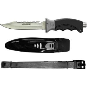 imageCressi Borg Long Blade Knife for Diving and Spearfishing Knife  Pointed ampamp Blunt TipGrey
