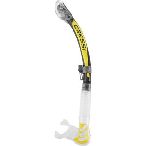 imageCressi Foldable Adult Dry Snorkel for Scuba Diving Snorkeling  Alpha Ultra Dry Made in ItalyBlackYellow