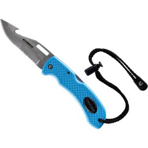 imageCressi Underwater Dive Knife  Stainless Steel Dual Serrated and Smooth Blade  Ideal for Freediving and Scuba Diving  Chaku Designed in ItalyBlue