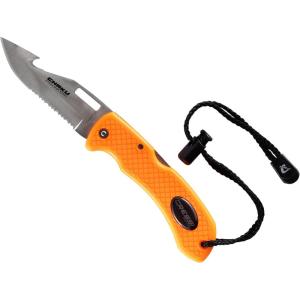imageCressi Underwater Dive Knife  Stainless Steel Dual Serrated and Smooth Blade  Ideal for Freediving and Scuba Diving  Chaku Designed in ItalyOrange