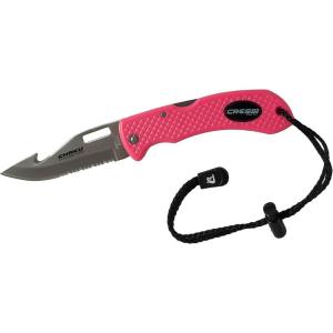 imageCressi Underwater Dive Knife  Stainless Steel Dual Serrated and Smooth Blade  Ideal for Freediving and Scuba Diving  Chaku Designed in ItalyPink