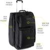 imageCressi Strong Large Capacity Roller Luggage Bag 115L with Backpack Straps  Moby 5 designed in ItalyBlackBlack w Regulator Bag
