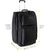 imageCressi Strong Large Capacity Roller Luggage Bag 115L with Backpack Straps  Moby 5 designed in ItalyBlackBlack w Regulator Bag