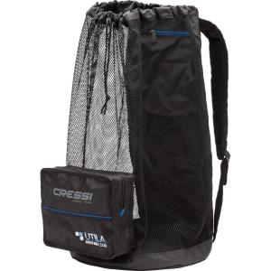 imageCressi Heavy Duty Mesh Backpack 85 liters Capacity for Snorkeling Water Sport Gear  Utila designed in Italy Black One Size UB937000