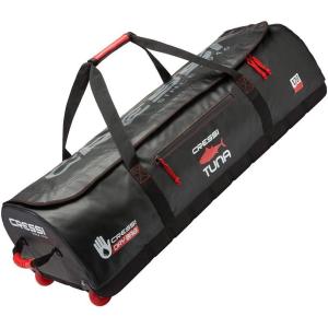imageCressi HighCapacity Wheeled Bag  Water Resistant  120 Liters Capacity  Ideal for Scuba Diving and Water Sports Equipment  Tuna Designed in ItalyBlackRed