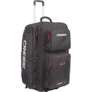 imageCressi Strong Large Capacity Roller Luggage Bag 115L with Backpack Straps  Moby 5 designed in ItalyBlackRed