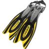 imageCressi Adult Powerful Efficient Open Heel Scuba Diving Fins  Frog Plus made in ItalyBlackYellow