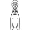 imageCressi Adult Powerful Efficient Open Heel Scuba Diving Fins  Frog Plus made in ItalyWhiteBlack