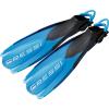 imageCressi Adult Short Adjustable Fins  Snorkeling Versatile Open Heel to Use Also Barefoot  Maui Made in ItalyBlackBlue