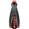 imageCressi Adult Short Adjustable Fins  Snorkeling Versatile Open Heel to Use Also Barefoot  Maui Made in ItalyBlackRed