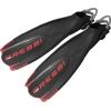 imageCressi Adult Short Adjustable Fins  Snorkeling Versatile Open Heel to Use Also Barefoot  Maui Made in ItalyBlackRed