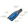 imageCressi Scuba Diving Fins  Reactive Open Heel with Bungee Strap  Reaction EBS made in ItalyBlueAzure
