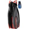 imageCressi Adult Short Adjustable Fins  Snorkeling Versatile Open Heel to Use Also Barefoot  Maui Made in ItalyBlackRed