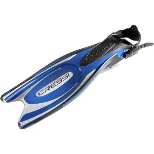 imageCressi Adult Powerful Efficient Open Heel Scuba Diving Fins  Frog Plus made in ItalyBlueSilver