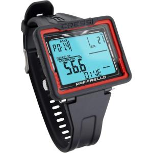 imageCressi Scuba Dive Computer Digital Compass 3 Dive Modes Wide Screen EasytoRead Display  Raffaello Made in ItalyBlackRed