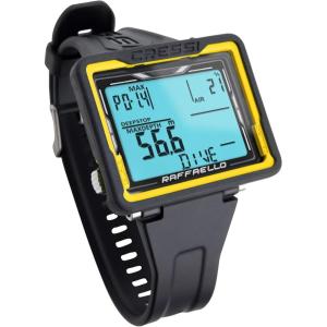 imageCressi Scuba Dive Computer Digital Compass 3 Dive Modes Wide Screen EasytoRead Display  Raffaello Made in ItalyBlackYellow