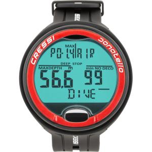 imageCressi Scuba Diving Computer for Beginners  4Dive Modes Air  Nitrox  Gauge  Free  Long Battery Life  Strong Backlit Display  Donatello Made in ItalyBlackRed