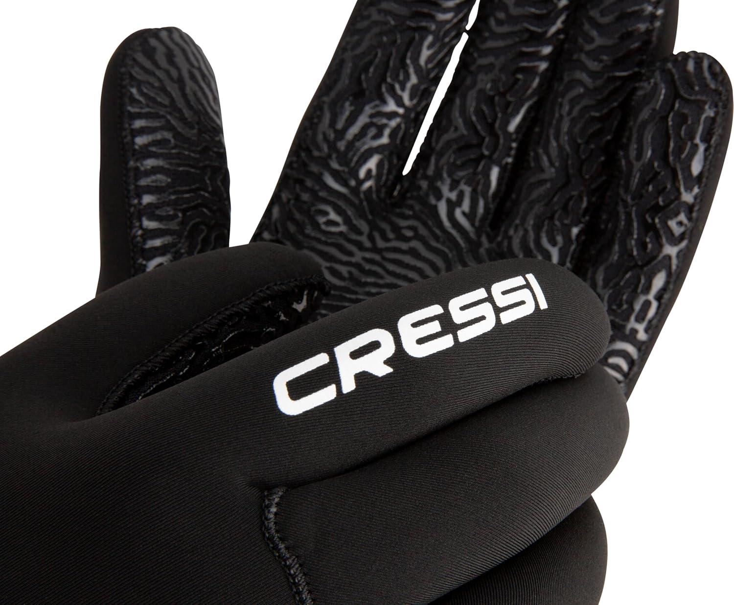 imageCressi Adult 5 Finger 3mm Thick Neoprene Diving Gloves  Ultra Grip  Combine Comfort and Function  Cruz Designed in ItalySmall