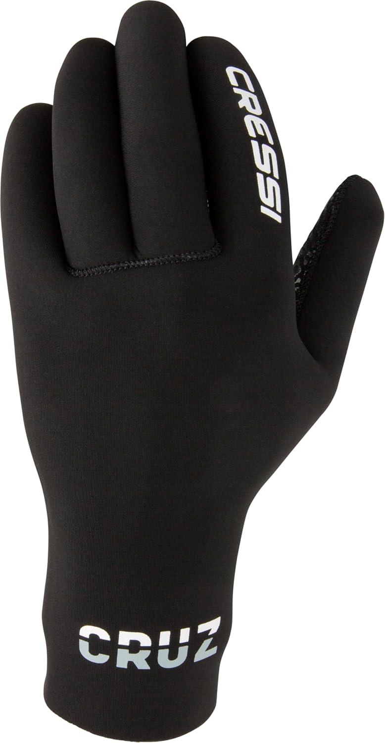 imageCressi Adult 5 Finger 3mm Thick Neoprene Diving Gloves  Ultra Grip  Combine Comfort and Function  Cruz Designed in ItalySmall