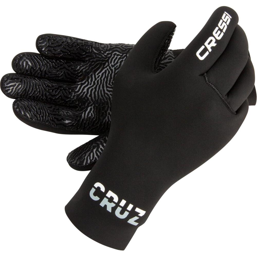 imageCressi Adult 5 Finger 3mm Thick Neoprene Diving Gloves  Ultra Grip  Combine Comfort and Function  Cruz Designed in ItalySmall