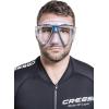 imageCressi Adult Dive Mask with Inclined Lens Lateral Visibility and Silicone Skirt for Scuba Diving  Penta Made in ItalyClearBlue