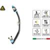imageCressi Adult Diving Dry Snorkel with Splash Guard and Top Valve  Supernova Dry Designed in ItalyBlackBrown