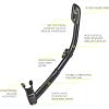 imageCressi Adult Diving Dry Snorkel with Splash Guard and Top Valve  Supernova Dry Designed in ItalyBlackBrown