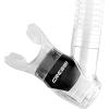imageCressi Adult Diving Dry Snorkel with Splash Guard and Top Valve  Supernova Dry Designed in ItalyClearBlack