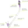 imageCressi Adult Diving Dry Snorkel with Splash Guard and Top Valve  Supernova Dry Designed in ItalyClearLilac