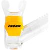 imageCressi Adult Diving Dry Snorkel with Splash Guard and Top Valve  Supernova Dry Designed in ItalyClearYellow