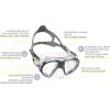 imageCressi Adult HighEnd Scuba Diving Mask Made in the Revolutionary Crystal Silicone  Big Eyes Evolution Crystal Made in ItalyLilacBlack