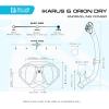 imageCressi Adult Snorkeling Kit Mask ampamp Dry Snorkel  Quality Equipment for Discovering The Underwater World  Ocean Combo Designed in ItalyBlackBlackBlack