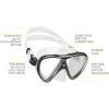 imageCressi Adult Snorkeling Kit Mask ampamp Dry Snorkel  Quality Equipment for Discovering The Underwater World  Ocean Combo Designed in ItalyBlackClear