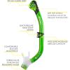 imageCressi Adult Snorkeling Kit Mask ampamp Dry Snorkel  Quality Equipment for Discovering The Underwater World  Ocean Combo Designed in ItalyClearLime