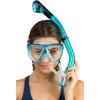 imageCressi Adult Snorkeling Kit Mask ampamp Dry Snorkel  Quality Equipment for Discovering The Underwater World  Ocean Combo Designed in ItalyClearTranslucent Aquamarine
