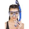imageCressi Adult Snorkeling Kit Mask ampamp Dry Snorkel  Quality Equipment for Discovering The Underwater World  Ocean Combo Designed in ItalyTranslucent CobaltClear