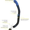 imageCressi Adult Snorkeling Kit Mask ampamp Snorkel  Quality Equipment for Discovering the Underwater World  Ikarus ampamp Orion Designed in ItalyBlackBlue