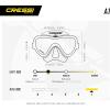 imageCressi AntiFog Wide View Single Lens Scuba Diving and Freediving Masks A1BlackBlue  Clear Lens